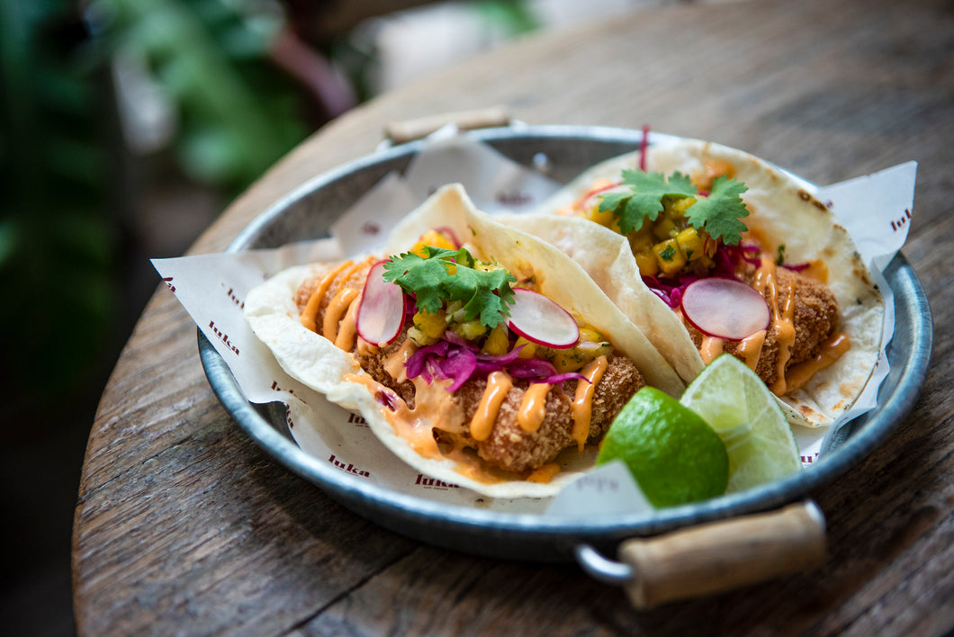 SALMON BELLY TACOS